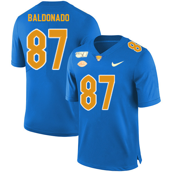 2019 Men #87 Habakkuk Baldonado Pitt Panthers College Football Jerseys Sale-Royal